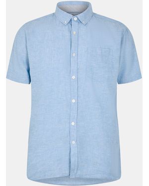 Threadbare Dragon Short-Sleeve Bowling Shirt - Blue