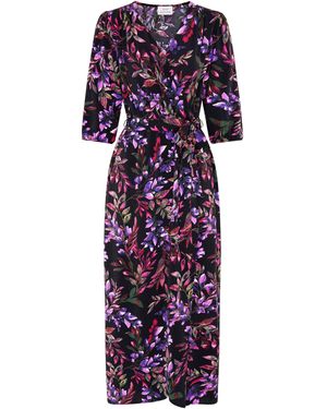 Gina Bacconi Aga Floral Print Dress - Purple