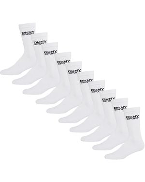 DKNY 10 Pack Sports Socks Radde - White