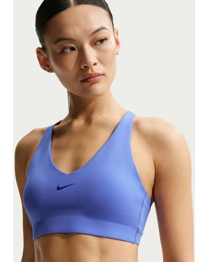 Nike Medium Impact Non Wired Sports Bra - Blue