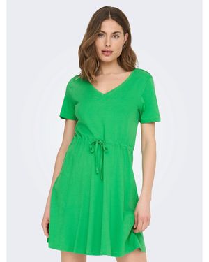 ONLY V-Neck Mini Dress - Green