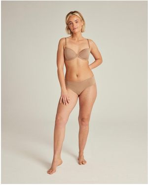 Nudea Mid Rise Brief Second Skin Stretch - Natural