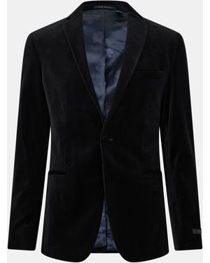 Ted Baker Velvet Tailored Formal Jacket - Blue