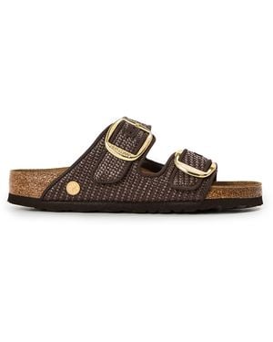Birkenstock Arizona Big Buckle Textile Flat Sandals - Brown