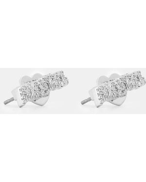 Kate Spade Geometric Metallic Stud Earrings - White