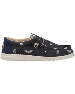 HEYDUDE Wally Stars N Skulls Shoe - Blue