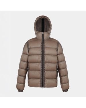 ARCTIC ARMY Polar Lw Puff Hooded Long Sleeve Short Puffer Jacket - Brown