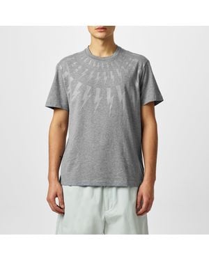 Neil Barrett Thunderbolt Regular Fit T-Shirt - Grey