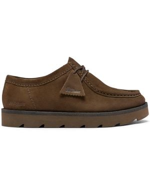 Clarks Meare Walla Lo Suede Moc-Toe Shoes - Brown