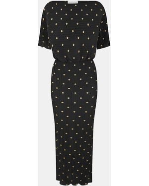Never Fully Dressed Tilly Plisse Maxi Dress - Black