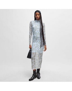 BOSS Nasuse_2 Long Dress - Blue