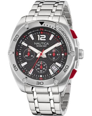 Nautica Tin Can Bay Stainless Steel Chronograph Watch - Metallic
