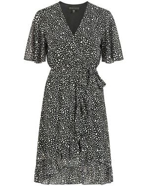 Mela London Frill Wrap Dress - Black