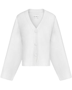 Raey V-Neck Cardigan - White