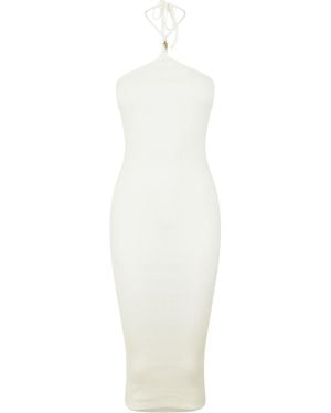 Amiri Knitted Midi Dress - White