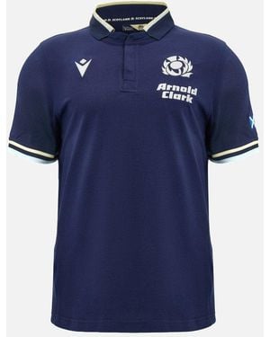 MACRON Scotland Rugby Home 2026/27 Short-Sleeve Shirt - Blue