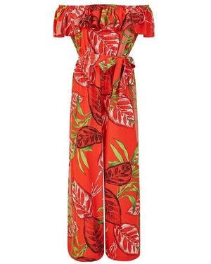 Mela London Bardot Jumpsuit - Red