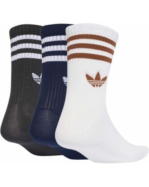 adidas Originals Adi Og 3S Cotton Crew Socks 3 Pack - Blue