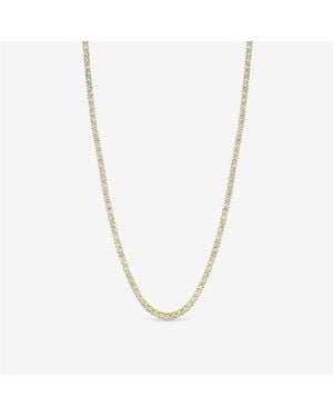 Jon Richard Plated Cz Round Tennis Necklace - Metallic