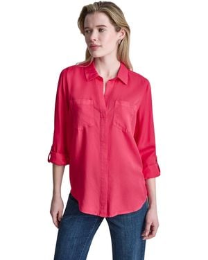 DKNY Long Sleeve Blouse - Red