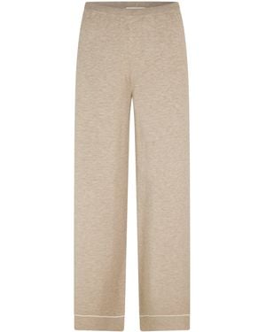 The Couture Club Knitted Panel Trousers - Natural