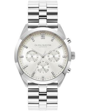 Olivia Burton City Classic 38mm Multifunction Bracelet Watch - Metallic