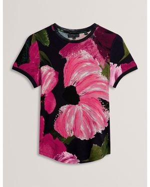 Ted Baker Ted Printed Tee Ld71 - Pink