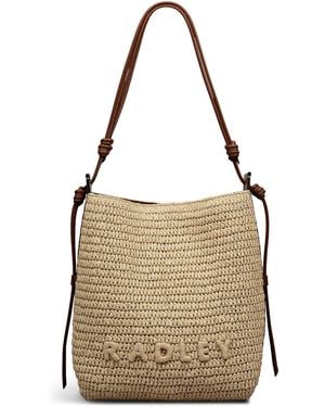 Radley Camden Raffia Straw Bag - Brown