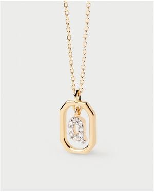 Pdpaola Initial Letter Necklace - Metallic