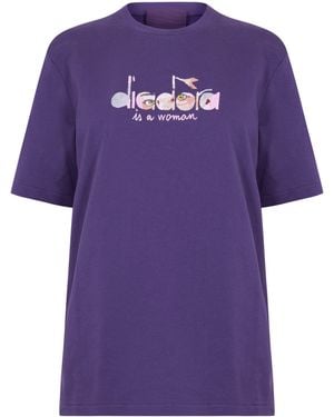 Diadora Eye Short Sleeve T-Shirt - Purple