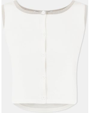 Jack Wills Speckled Jumper Vest - White