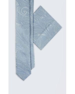 Twisted Tailor Shriever Paisley Tie Set - Blue
