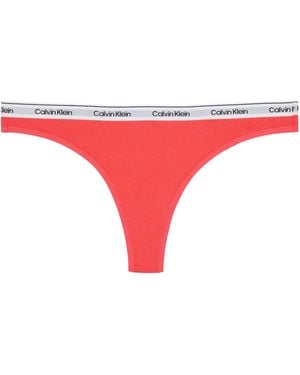 Calvin Klein Logo Thong - Red