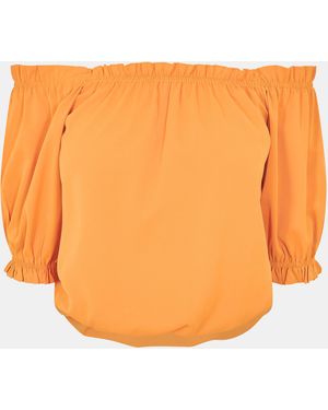 AX Paris Elasticated Off The Shoulder Frill Detail Top - Orange