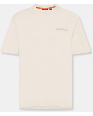 Napapijri Back Graphic T-Shirt - Natural