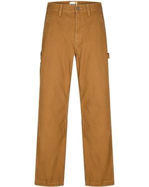 Timberland Washed Canvas Carpenter Straight Leg Trousers - Brown