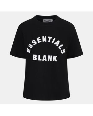 Blank Essentials Blank Arched Print Puff T-Shirt Ladies - Black