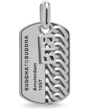 Buddha To Buddha Chain Army Tag Pendant - White