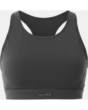 Usa Pro Pro Core Racer Back Sports Bra Ladies - Grey