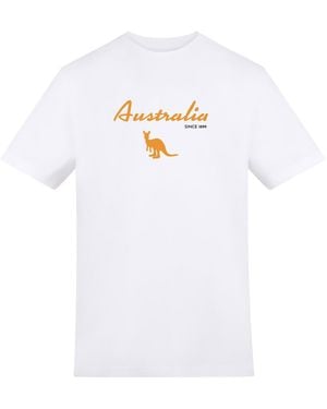 AWD Adults Printed Australia Rugby Fan Tee - White