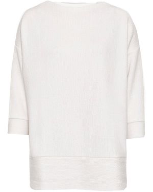 Great Plains Wiggle Rib Oversized Top - White