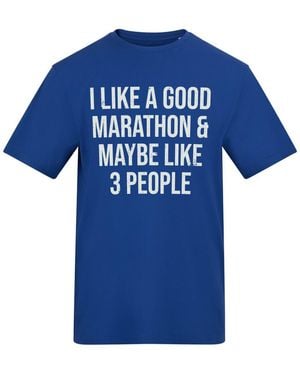 AWD Adults Printed Running Tee - Blue