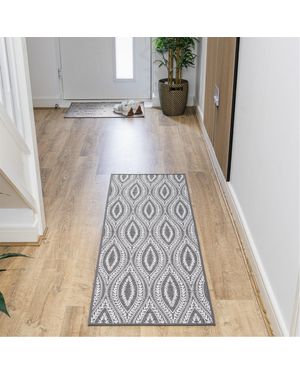 JVL Harmony Machine Washable Entrance Runner - Metallic