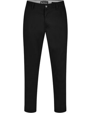 Barbour Sueded Sateen Slim Trousers - Black