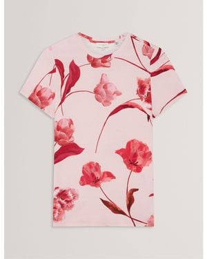 Ted Baker Printed Slim Fit T-Shirt - Pink