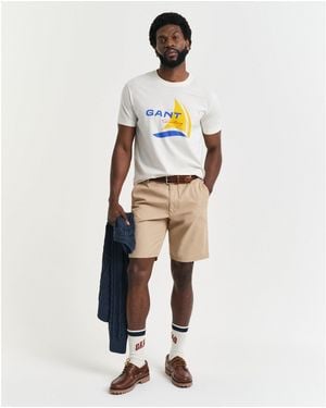 GANT Relaxed Fit Chino Shorts - White