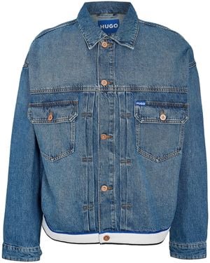 HUGO Corso Tape Denim Jacket - Blue