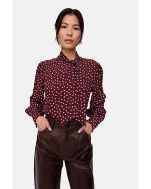 Lily and Lionel Lily Pussybow Star Print Blouse - Red
