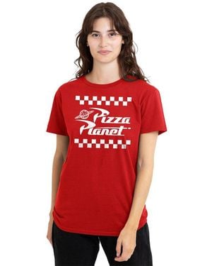 Disney Toy Story Pizza Planet Takeaway Logo T Shirt - Red