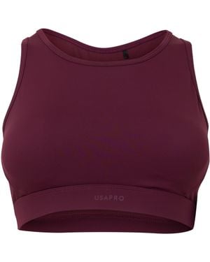 Usa Pro Pro Core Racer Back Sports Bra Ladies - Purple